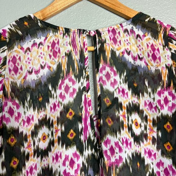 NEW Show Me Your Mumu Chelsey St. Gaudens Top Ikat Semi-Sheer High-Low Small - Picture 8 of 10